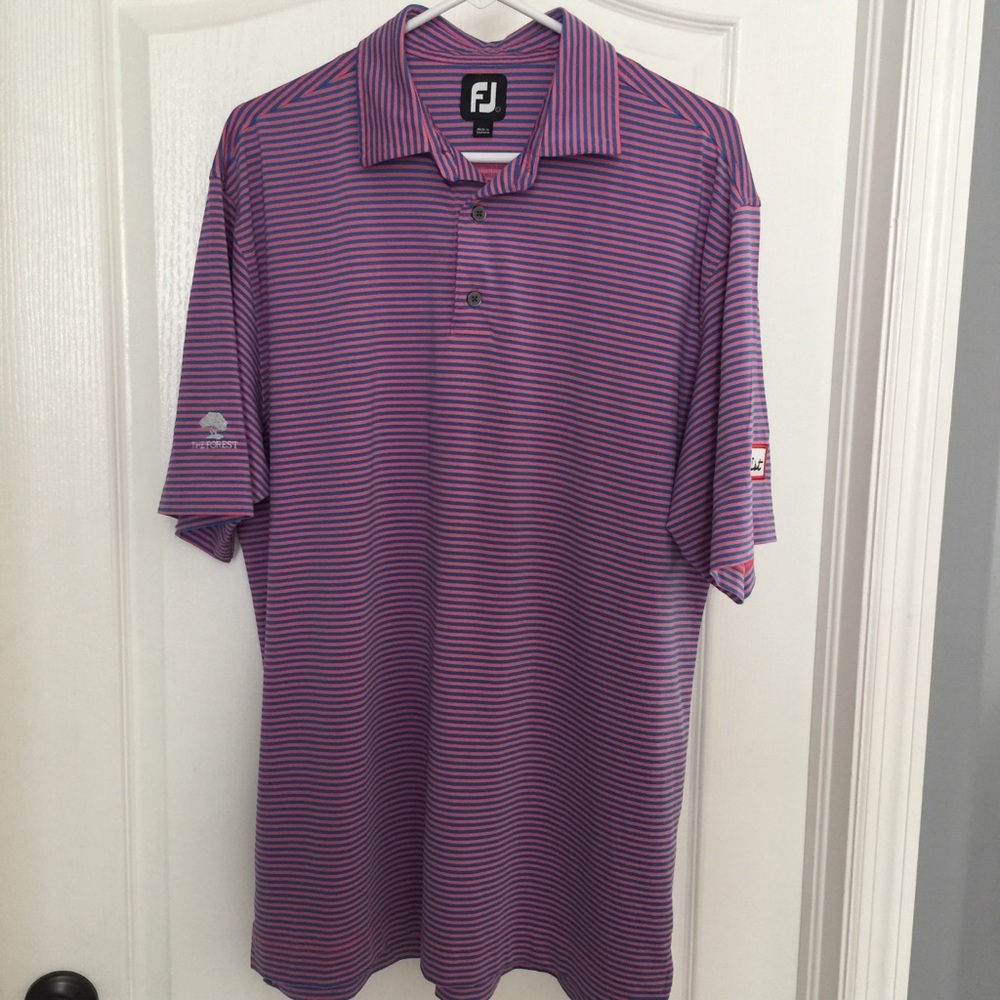 FootJoy golf shirt Titleist logo on sleeve